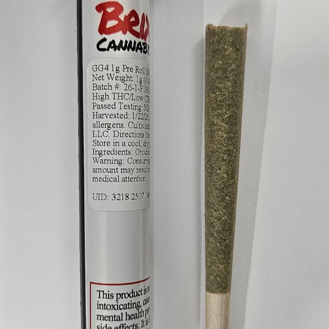 BRIX Cannabis - GG4 (H) 1g Pre-Roll 1pk (1g) C0101000605 - Image 2