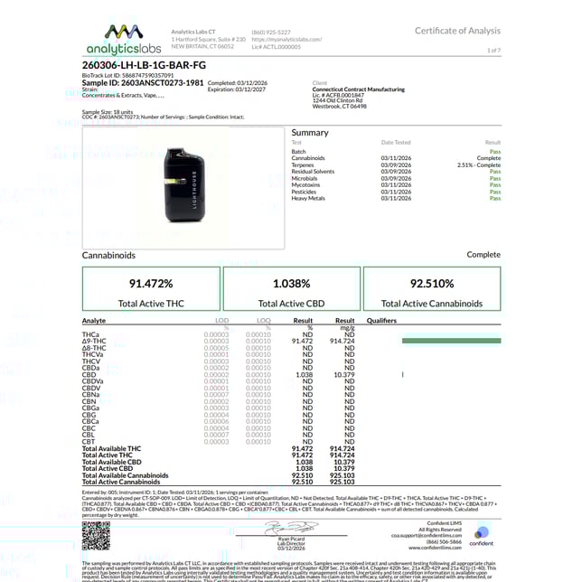 Lighthouse - Laughing Buddha (S) Live Resin Disposable Vape (1g) C0060000451 - Image 3