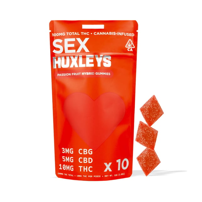Huxleys Sex - Passion Fruit [10pk] (50mg CBD/30mg CBG/100mg THC