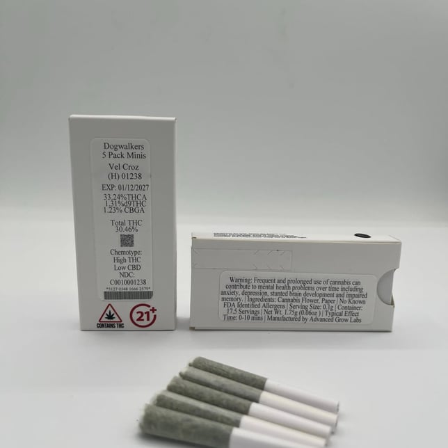 Dogwalkers - Vel Croz (H) 0.35g Pre-Rolls 5pk (1.75g) C0010001238 - Image 2