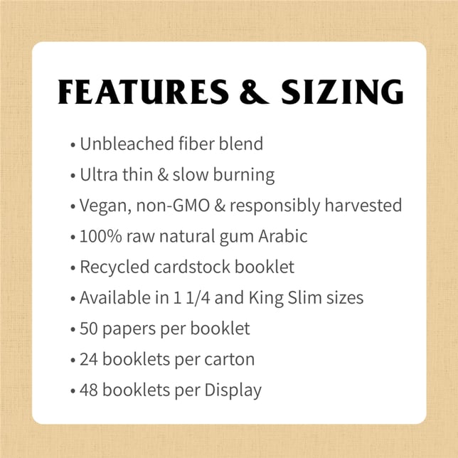 Unbleached Ultra Thin Rolling Papers - King Slim (108mm) - Image 5