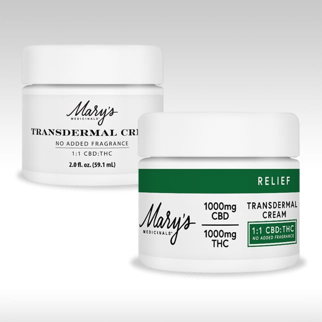 1:1 Relief Cream - No Fragrance Added [2fl oz] (100mg CBD/100mg THC) - Image 1