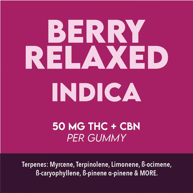 1:1 Berry Relaxed [20pk] (1000mg THC/1000mg CBN) - Image 2