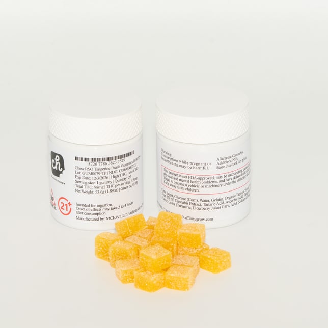 Chew - Tangerine Peach (H) RSO Gummies (4.9mg 20pk) C0090000775 - Image 2