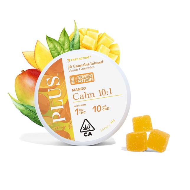 Mango Calm 10:1 Gummies [Solventless Rosin 20pk] - Image 1