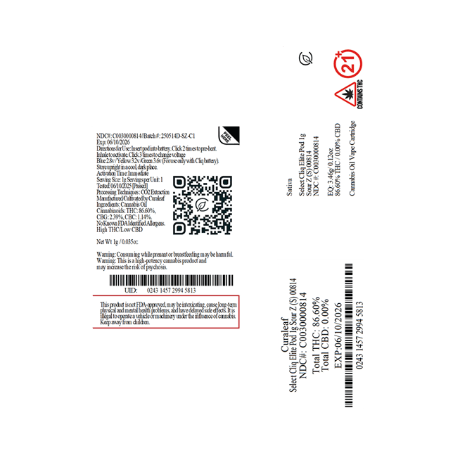 Select Sour Z (S) Cliq Elite Pod C0030000814 - Image 4 Select Sour Z (S) Cliq Elite Pod C0030000814 - Image 4