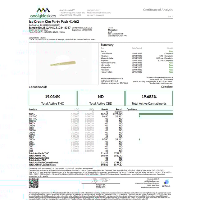 Theraplant - Ice Cream Cke (I) 0.4g Pre-Rolls 20pk (8g) C0040001462 - Image 3 Theraplant - Ice Cream Cke (I) 0.4g Pre-Rolls 20pk (8g) C0040001462 - Image 3