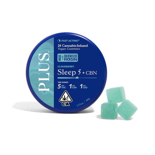 Cloudberry Sleep 5:1:1 Gummies [Solventless Rosin 20pk] - Image 2