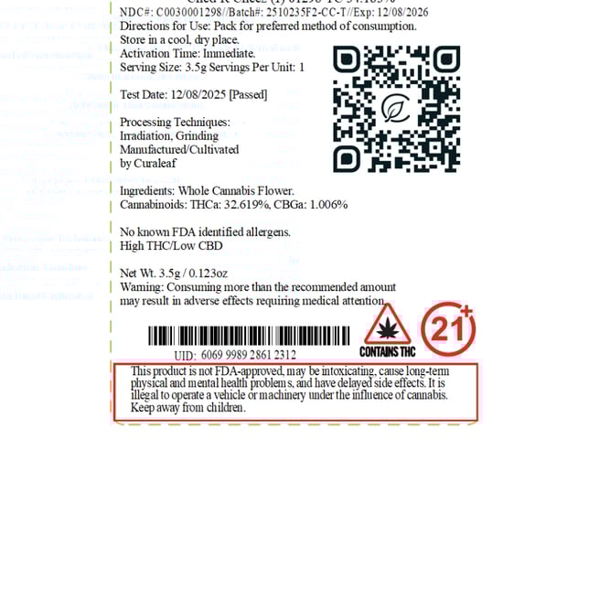 Curaleaf - Ched R Cheez (I) Ground Flower  C0030001298 - Image 2