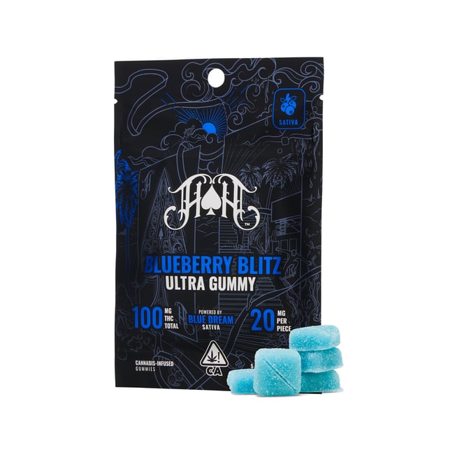 Blueberry Blitz | Sativa - Ultra Pure Gummies - 100mg THC - Image 1