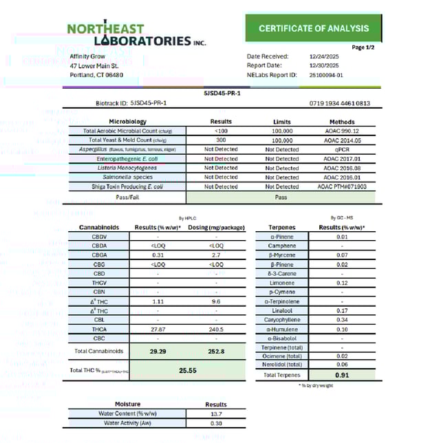 Affinity Grow - Sunshine Daydream (I) Big Ray 1g Pre-Roll 1pk (1g) C0090000808 - Image 3