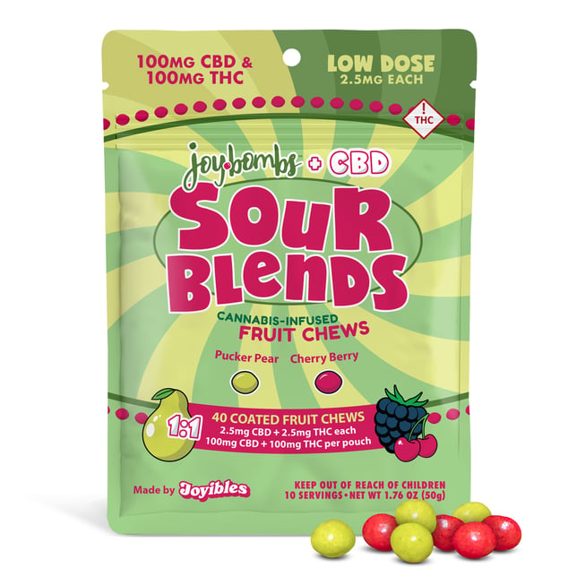 Joybombs Sour Blend 1:1 THC:CBD (H) 100mg - Image 2