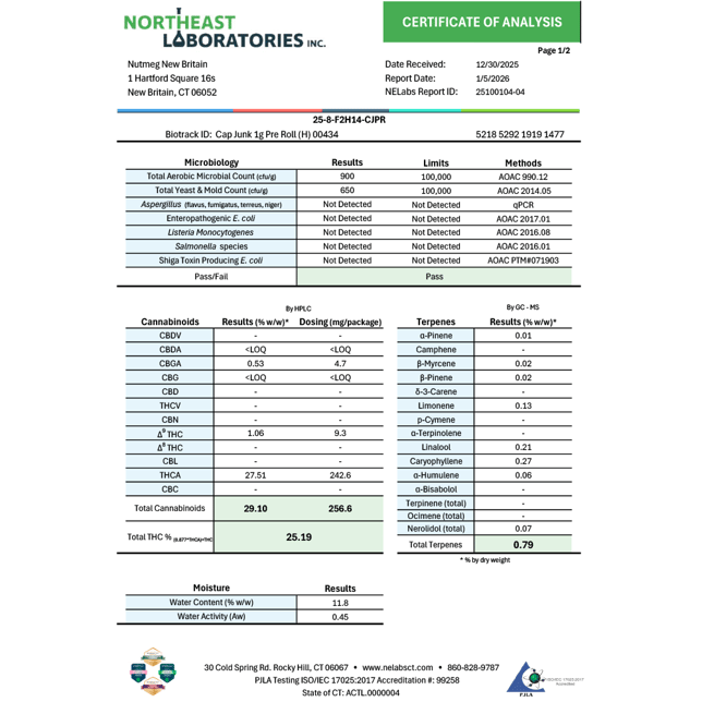 BRIX Cannabis - Cap Junk (H) 1g Pre-Roll 1pk (1g) C0101000434 - Image 3