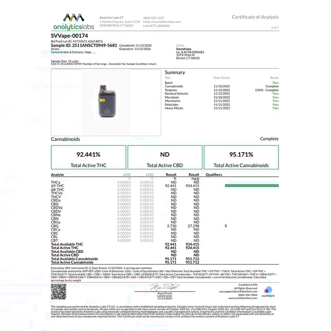 SoundView - Cranberry Crush (H) Live Resin Disposable Vape (1g) C0080000174 - Image 3
