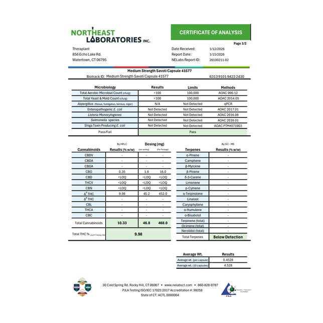 Theraplant - Savoti (S) Capsules (45.2mg 10pk) C0040001577 - Image 3