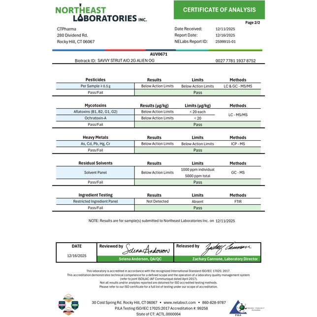 Savvy - Alien OG (H) Strut Disposable Vape (2g) C0020026661 - Image 4