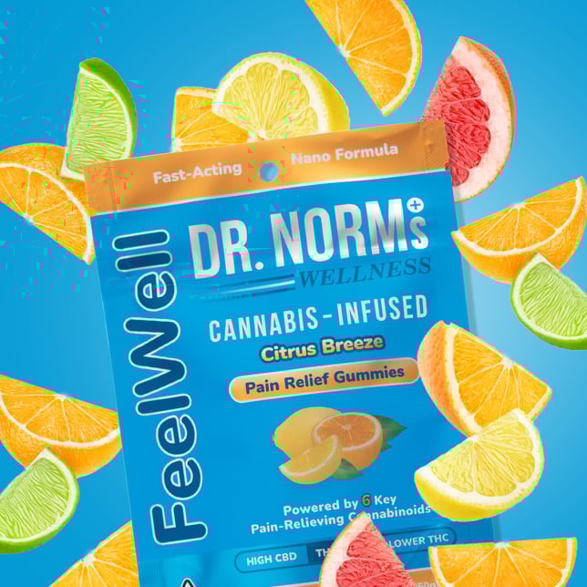 FeelWell Citrus Breeze [10pk] (50mg THC/45mg THCV/210mg CBD/30mg CBDA/40mg CBG/45mg CBC) - Image 2