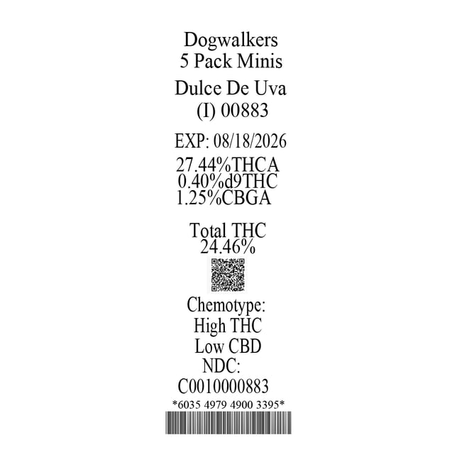 Dogwalkers - Dulce De Uva (I) 0.35g Pre-Rolls 5pk (1.75g) C0010000883 - Image 3