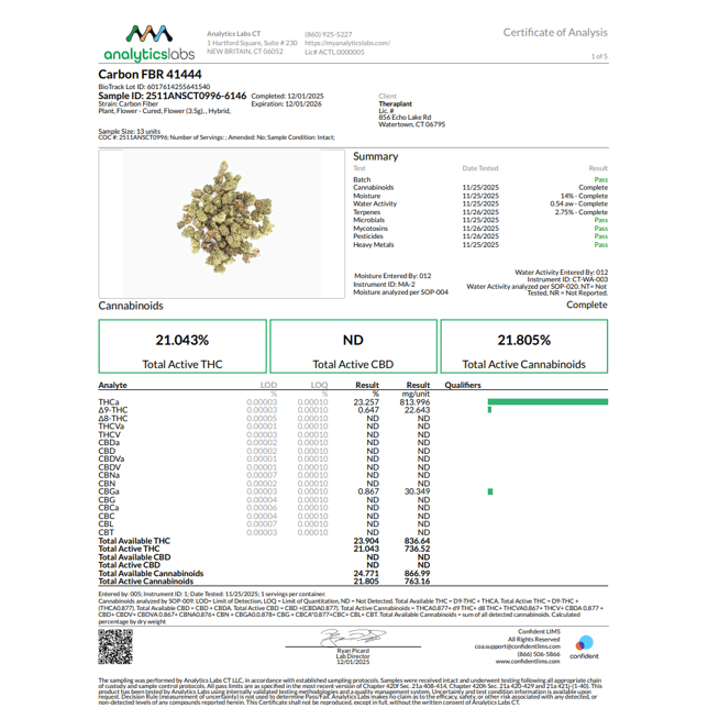 Theraplant - Carbon FBR (H) Flower  C0040001444 - Image 3