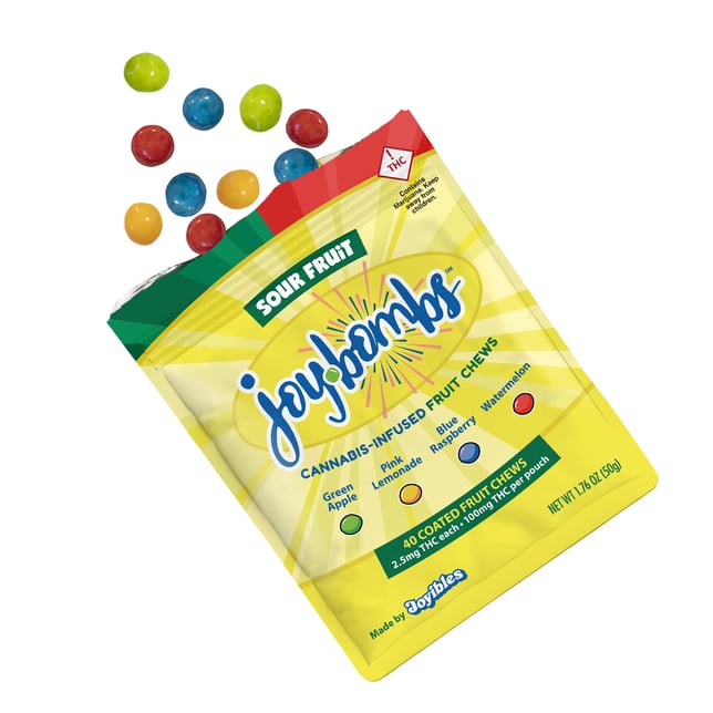 Joy Bombs Sour Fruit - 100mg THC (40pk / 2.5mg THC ea) - Image 3