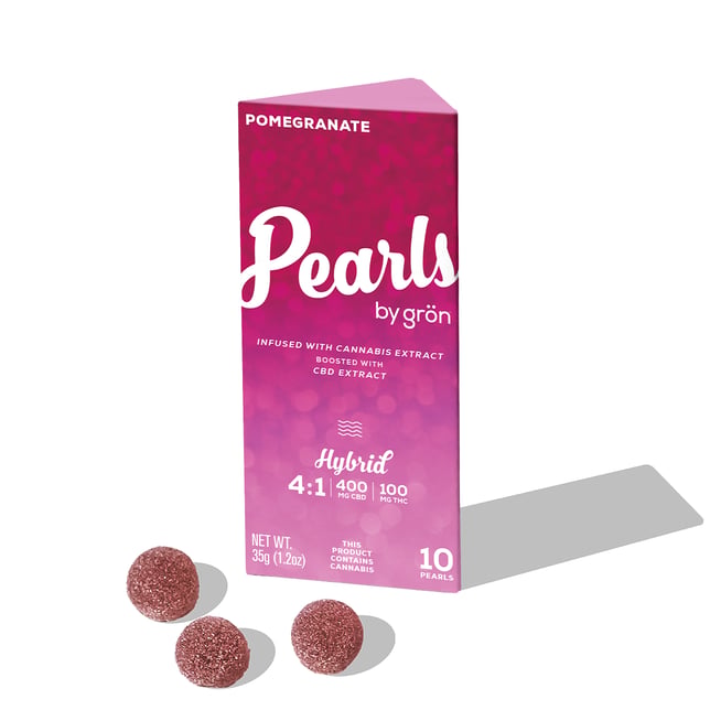 4:1 Pomegranate Pearls - Hybrid (400mg CBD /100mg THC) - Image 1