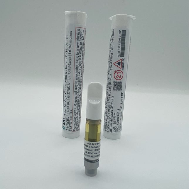 AGL  Cereal Milk x Durban Z (H) Vape Cartridge  C0010001118 - Image 2