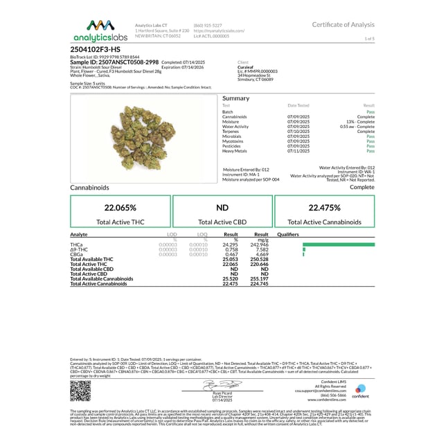 Curaleaf - Humboldt Sour Diesel (S) Flower  C0030001012 - Image 4