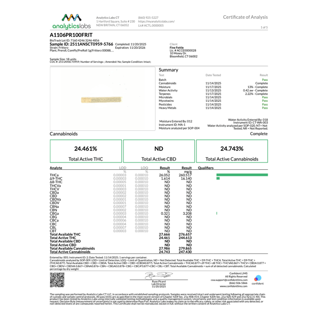 Comffy - Fritterz (H) 1g Pre-Roll 1pk (1g) C0140000088 - Image 3