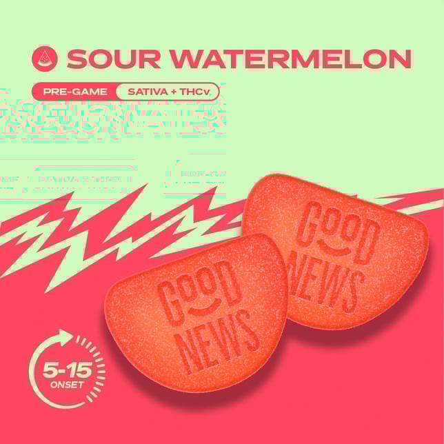 PRE-GAME Sour Watermelon [10pk] (100mg THC/50mg THCV) - Image 5