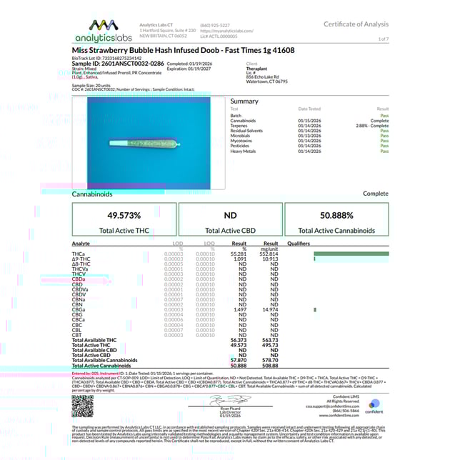Miss Grass - Miss Strawberry (S) BH Infused Pre-Roll 1pk (1g) C0040001608 - Image 3