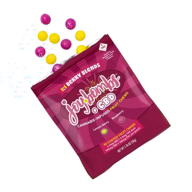 Joy Bombs + CBD 1:1 Berry Blends - 100mg THC (40pk / 2.5mg THC & 2.5mg CBD ea) - Image 3