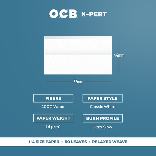 OCB® X-Pert Rolling Papers - 1 1/4  [50 leaves] - Image 3