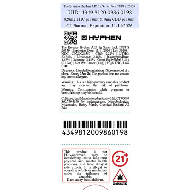 The Essence - Super Jack (S) Hyphen Battery and Pod Bundle (1g) C0020026559 *NP - Image 4