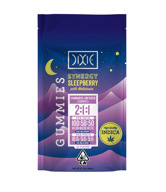 Shop SYNERGY Sleepberry 2:1:1 CBN:CBD:THC - With Melatonin (100mg