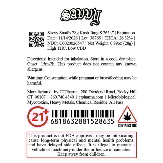 Savvy - Kush Tang (S) Smalls  C0020026547 - Image 2