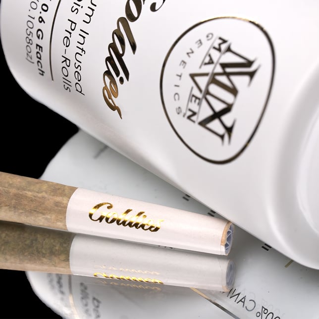 Chrome Dome Goldies Infused Pre-Rolls 5-Pack [3g] - Image 5