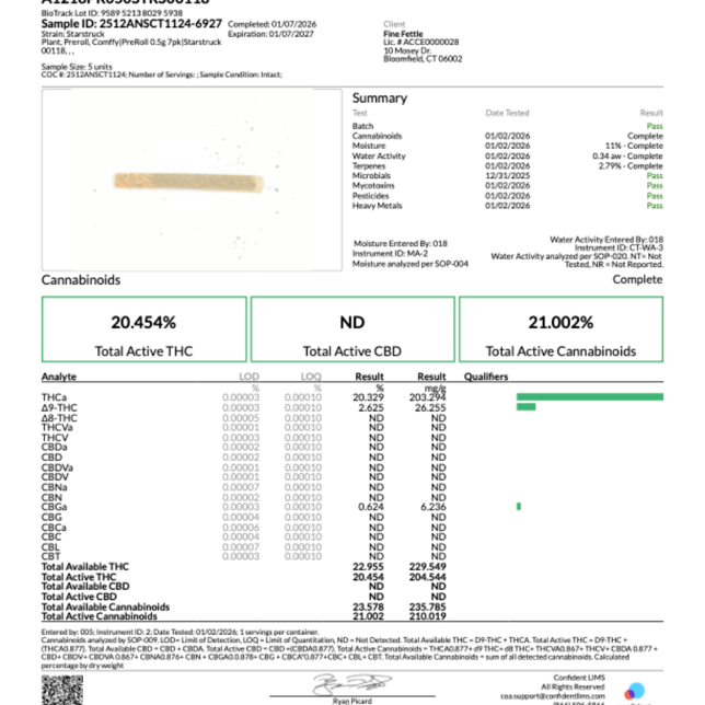 Comffy - Starstruck (I) 0.5g Pre-Roll 7pk (3.5g) C0140000118 - Image 2