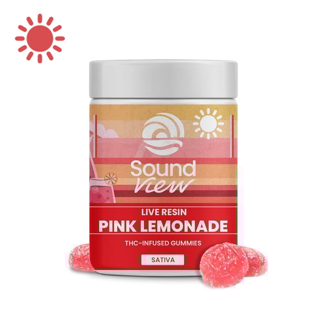SoundView - Pink Lemonade (S) Live Resin Gummies (4.82mg 20pk) C0080000221 - Image 1 SoundView - Pink Lemonade (S) Live Resin Gummies (4.82mg 20pk) C0080000221 - Image 1