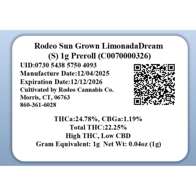 Shop Rodeo Cannabis - LimonadaDream (S) 1g Pre-Roll 1pk (1g