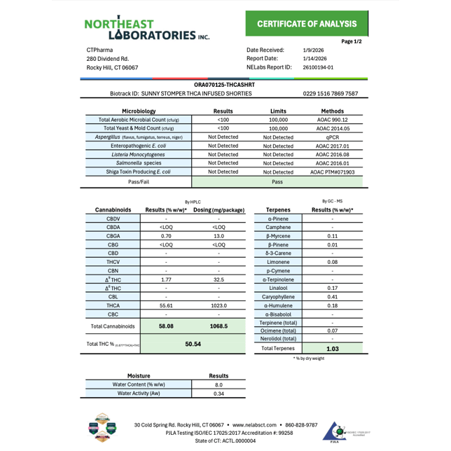 CTPharma - Sunny Stomper (H) THCA Infused Shorties 5pk (2g) C0020026756 - Image 3