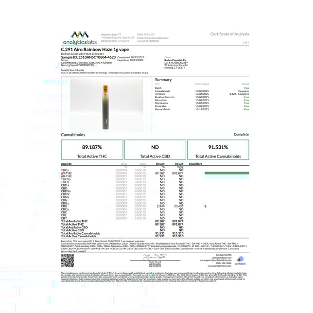 Airo - Rainbow Haze (S) Liquid Diamonds AiroX Disposable Vape (1g) C0070000291 - Image 3 Airo - Rainbow Haze (S) Liquid Diamonds AiroX Disposable Vape (1g) C0070000291 - Image 3