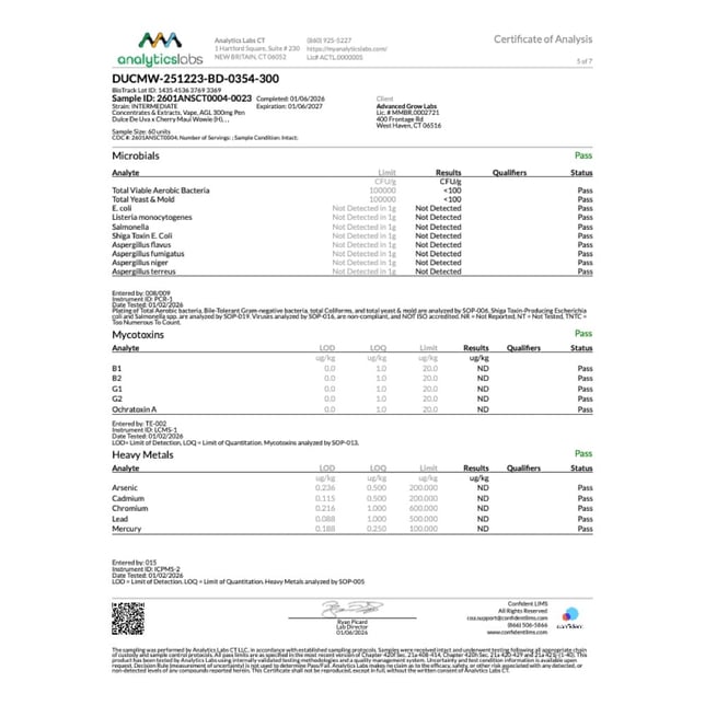 AGL - Dulce De Uva x Cherry Maui Wowie (H) Disposable Vape (0.3g) C0010001216 - Image 8