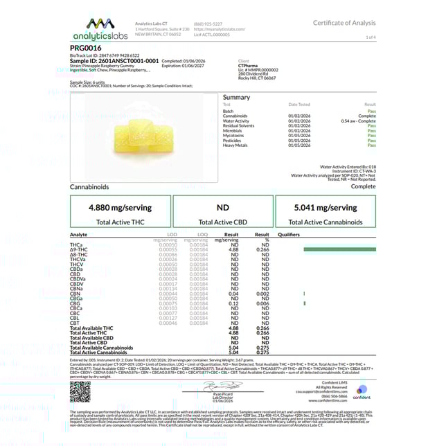 Encore - Pineapple Raspberry (H) Gummies (9.76mg 10pk) C0020026731 - Image 3
