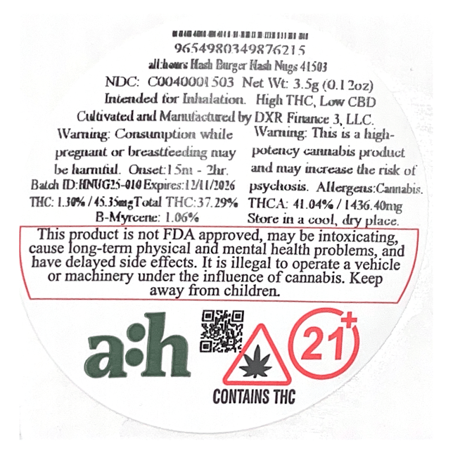all:hours - Hash Burger (I) Hash Nugs (3.5g) C0040001503 - Image 3