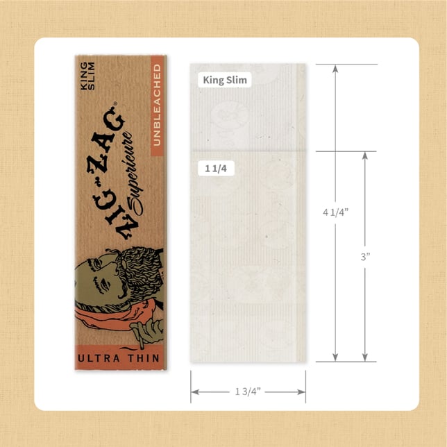 Unbleached Ultra Thin Rolling Papers - King Slim (108mm) - Image 4