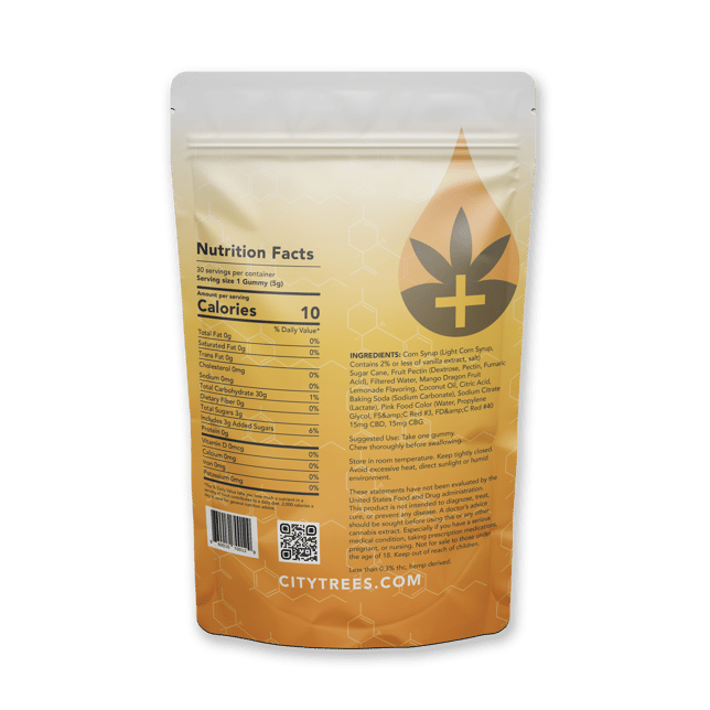 1:1 Mango Dragon Fruit Lemonade [30pk] (450mg CBD/450mg CBG) - Image 2