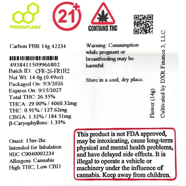 Theraplant - Carbon FBR (H) Flower C0040002234 - Image 2