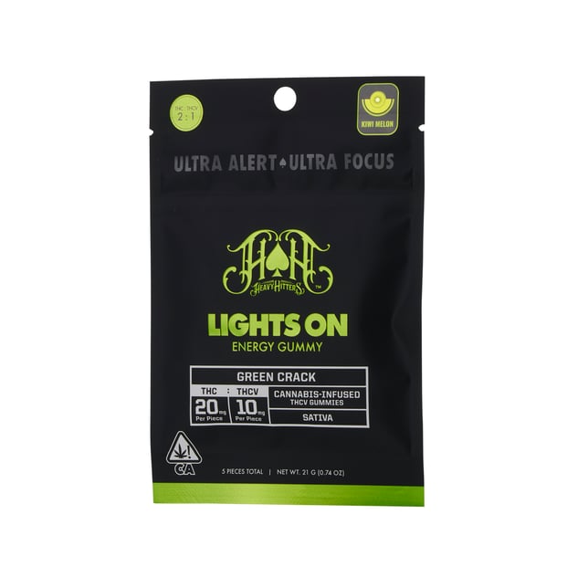 Green Crack Lights On Energy Gummies | 100mg THC - 50mg THCV - Image 2
