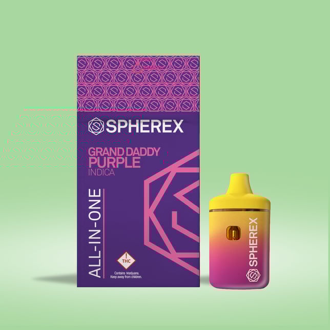 SPHEREX- Grand Daddy Purple (Indica) All-In-One | 1g - Image 1