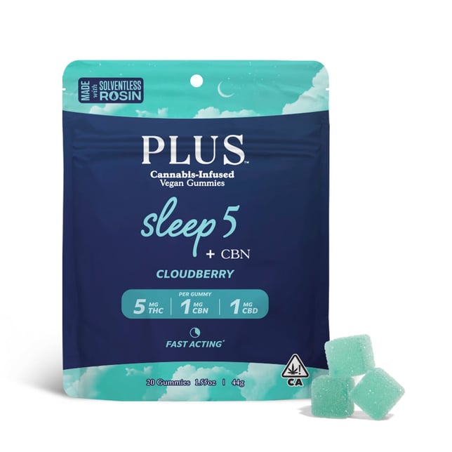 Cloudberry Sleep 5:1:1 Gummies [Solventless Rosin 20pk] - Image 2